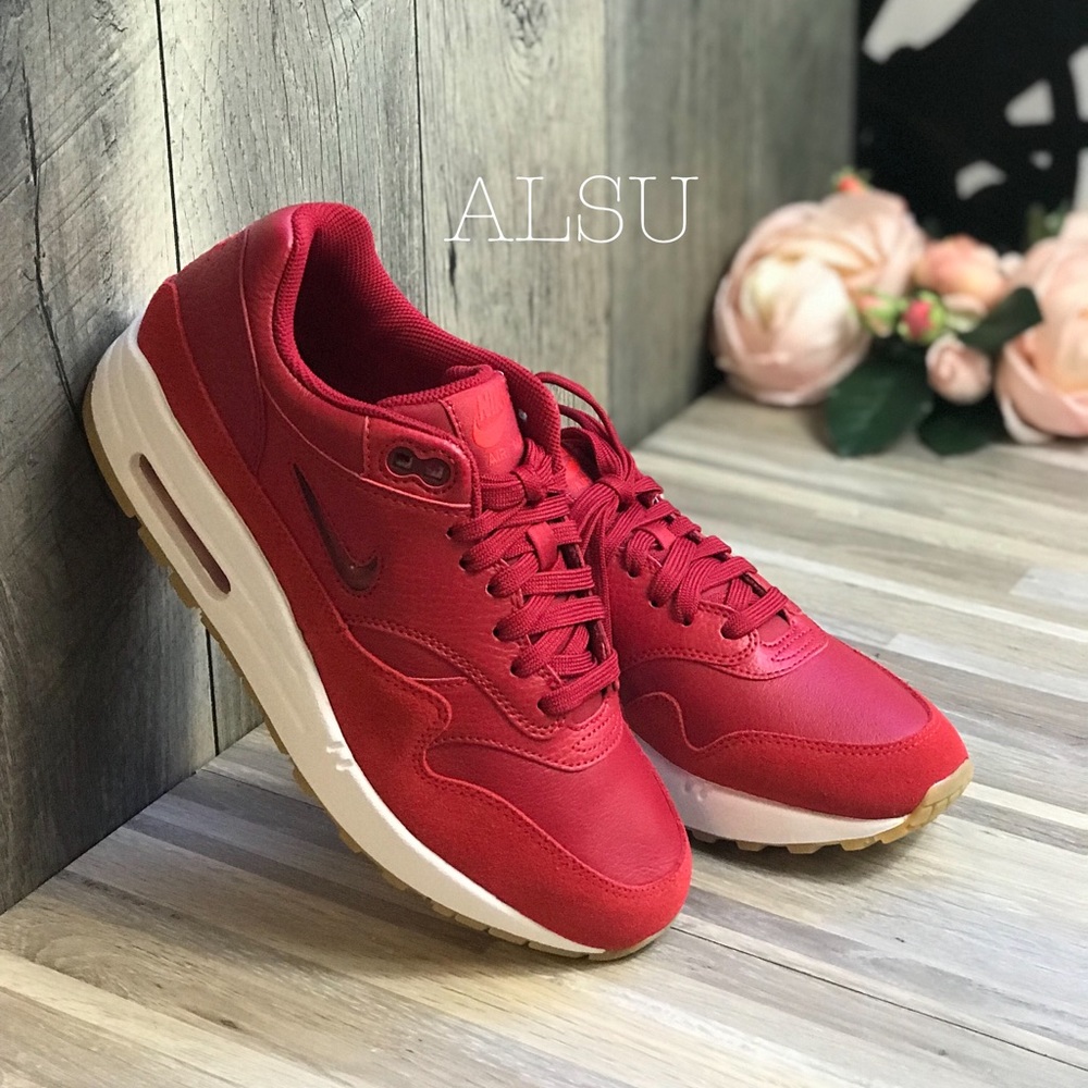 NWT NIKE Air Max 1 Premium SC Gym Red W AUTHENTIC - Picture 2 of 8